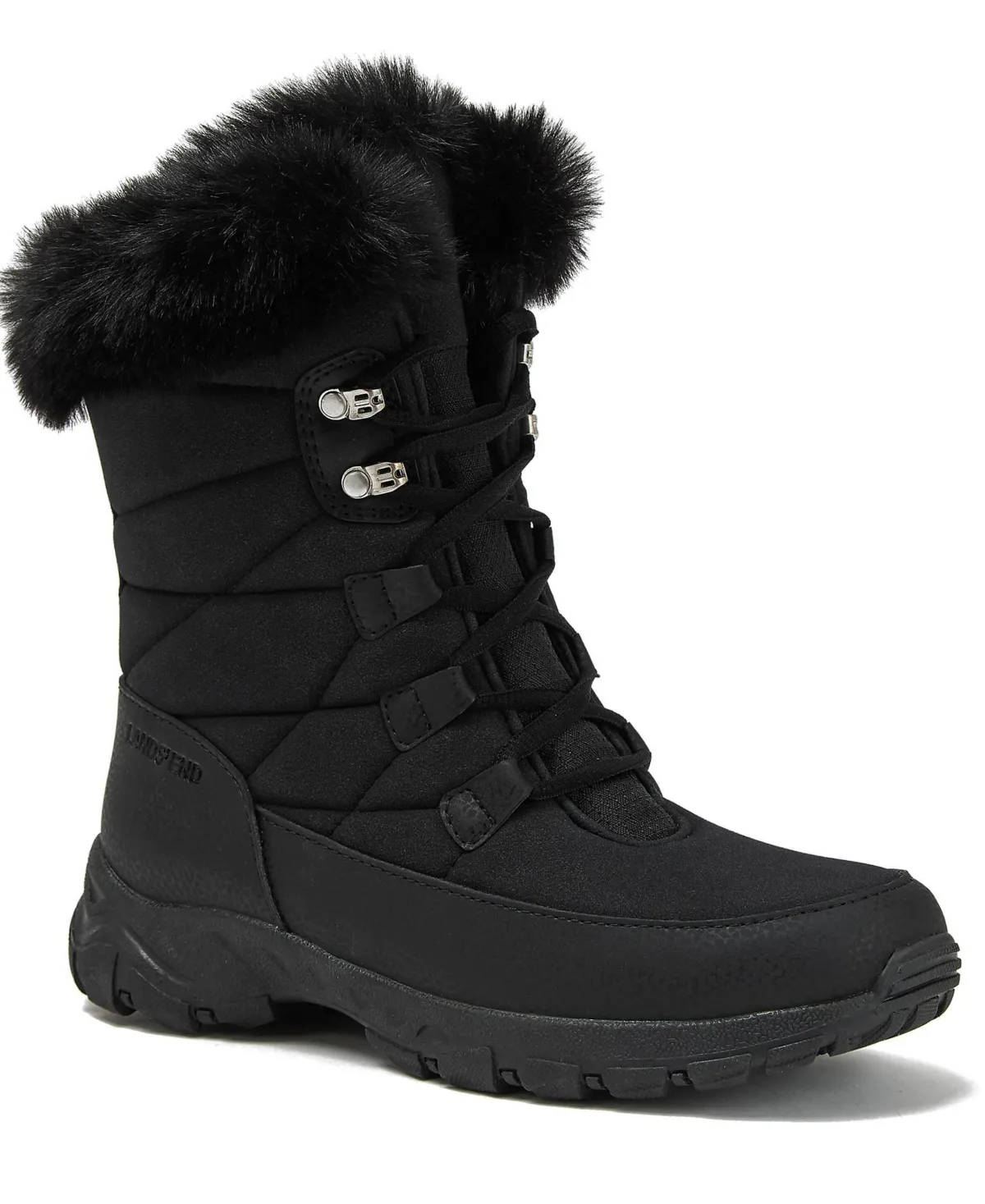 Wide Width Expedition Trail Waterproof Lace Up Snow Boots by Lands' End