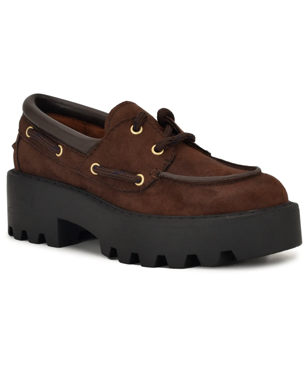 Kerisa Lace-Up Chunky Lug Sole Loafers by Nine West