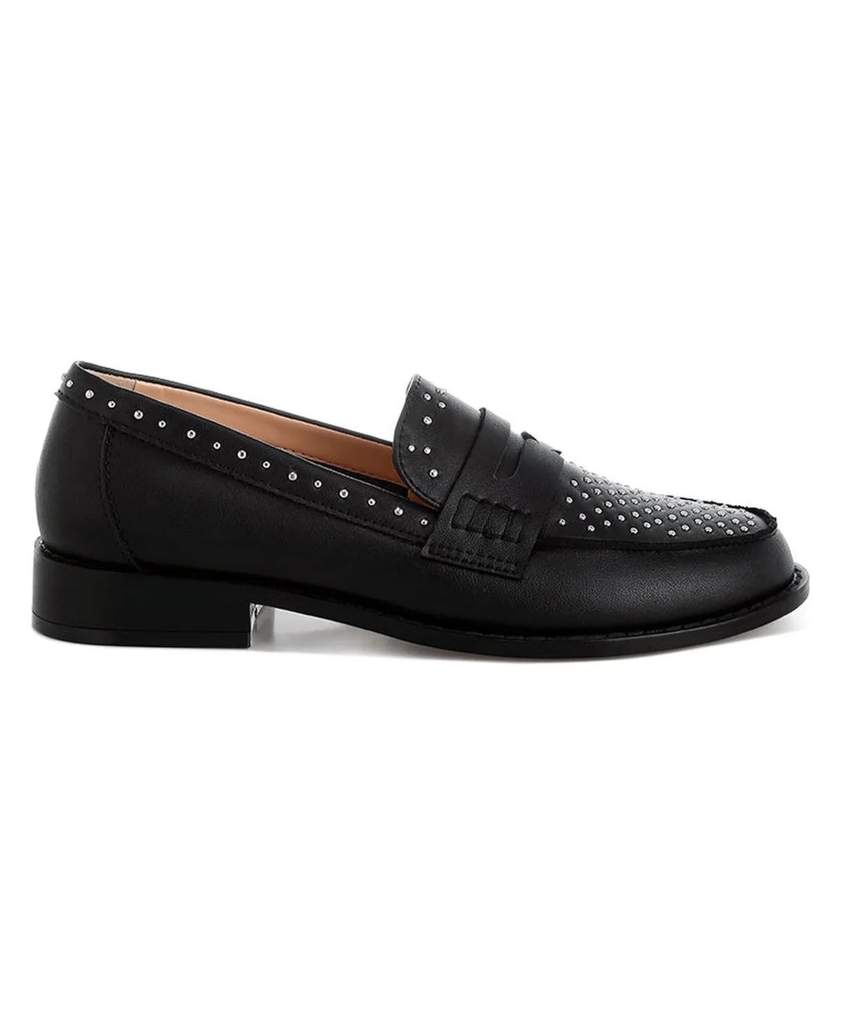 Raisa Stud Embellished Penny Loafers by Rag & Co
