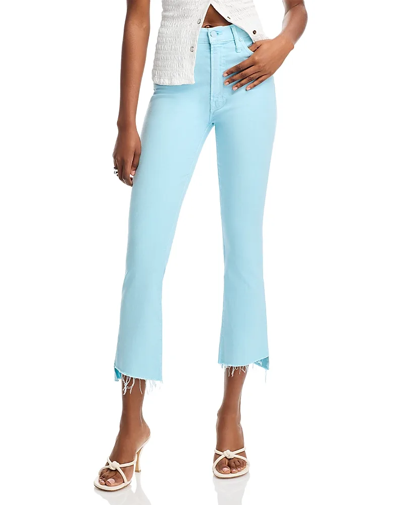The Insider Crop Step Frayed Hem Jeans by MOTHER