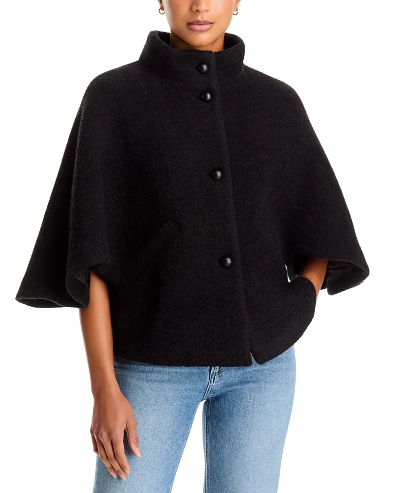 Alberta 3/4 Sleeve Cape Coat by PAIGE