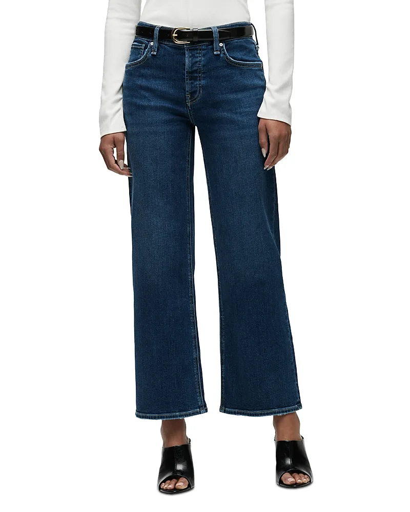 Rosie High Rise Ankle Wide Leg Jeans by Hudson