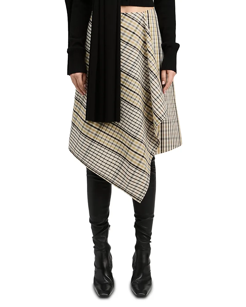 Derek Lam 10 Crosby Alexander Drape Front Asymmetric Skirt