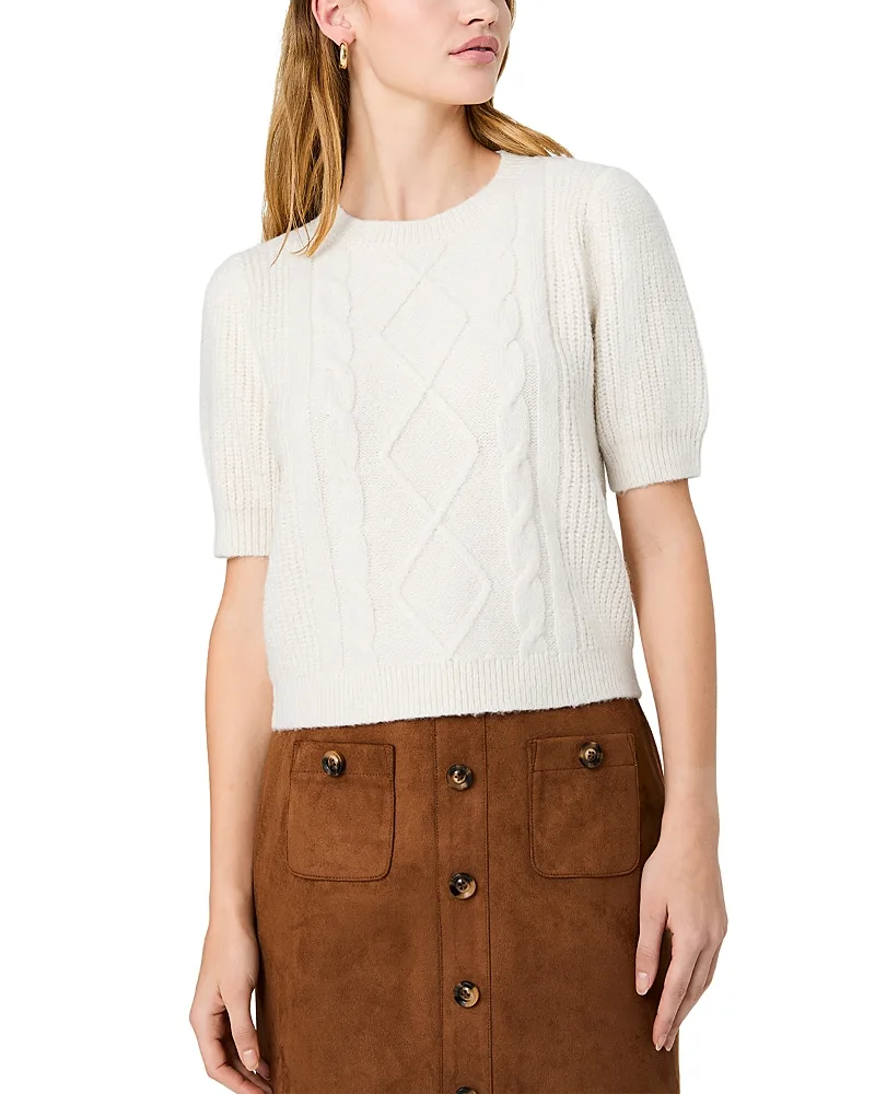 Wesley Knit Puff Sleeve Sweater by French Connection