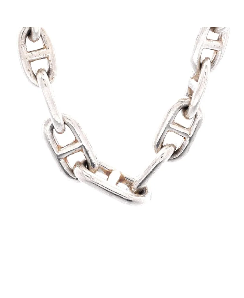 Pre-Owned Hermes Graduated Chaine DAncre Necklace Sterling Silver, 22 by Hermes