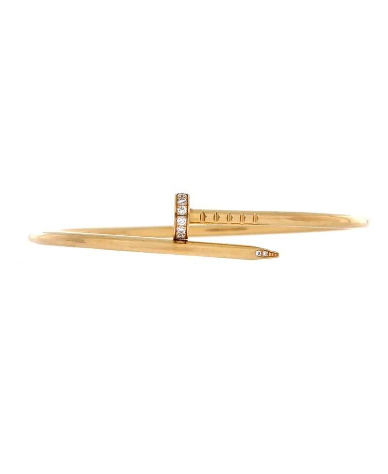 Pre-Owned Cartier Small Juste Un Clou Bracelet 18K Gold with Diamonds