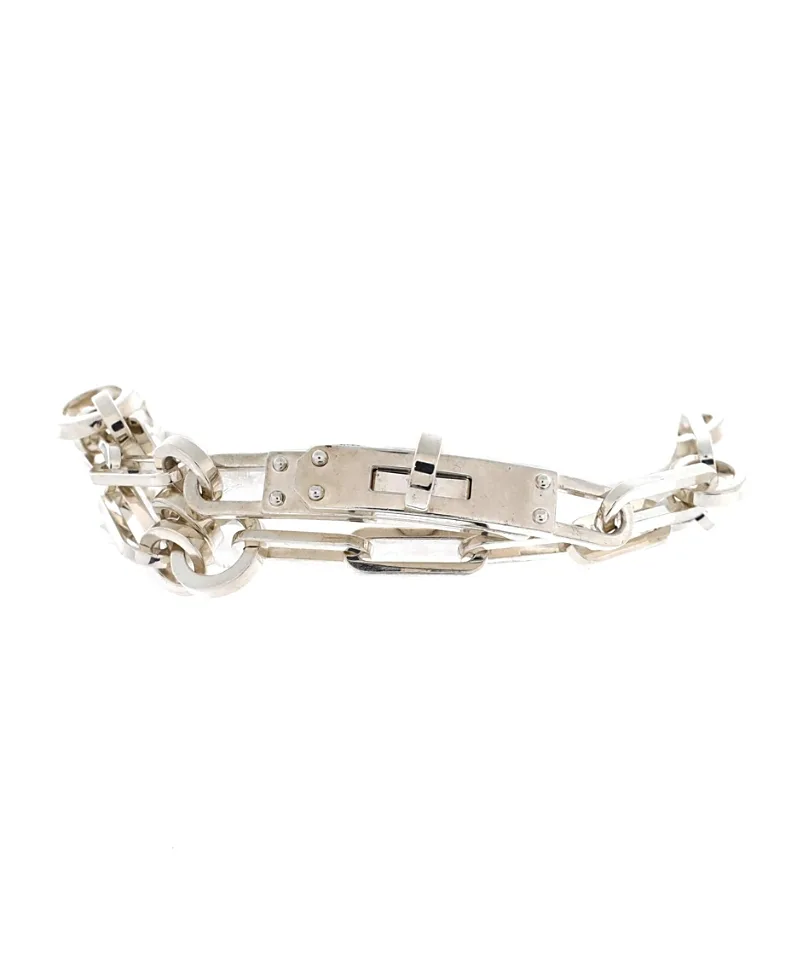 Pre-Owned Kelly Double Chaine Bracelet Sterling Silver by Hermes