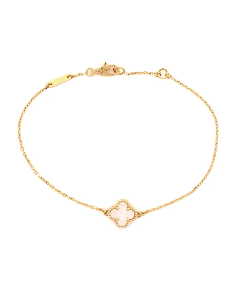 Pre-Owned Van Cleef & Arpels Sweet Alhambra Bracelet 18K Gold and Mother of Pearl