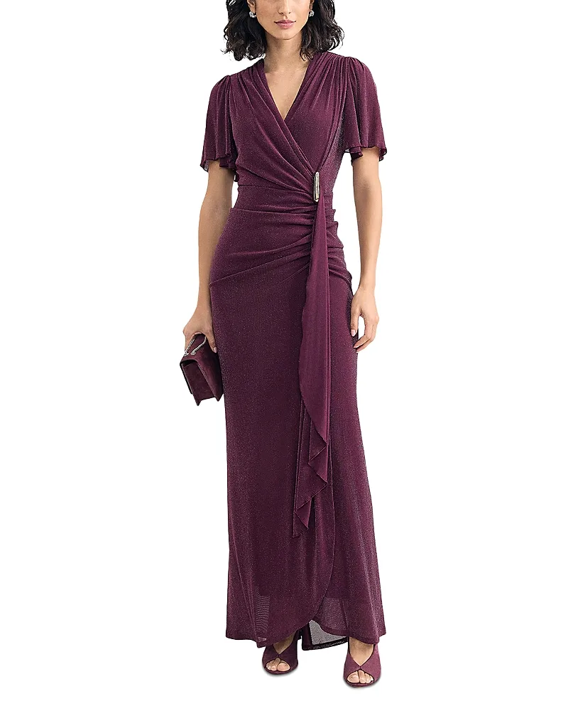 Alexis Shimmer Ruched Maxi Dress by Phase Eight