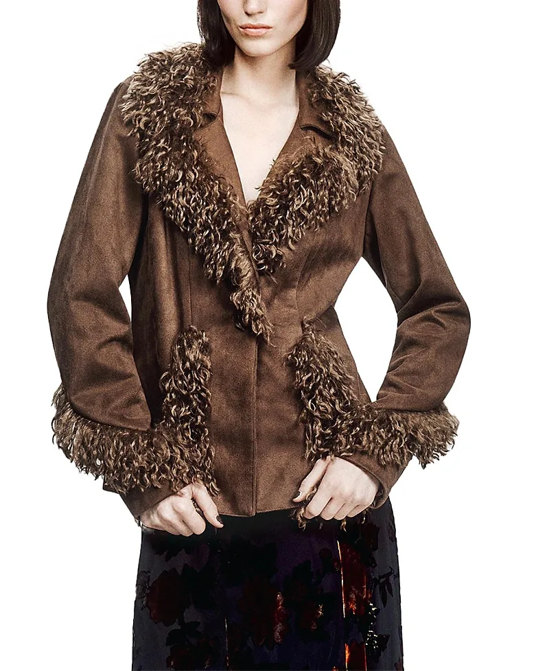 Faux Suede Jacket by Anna Sui