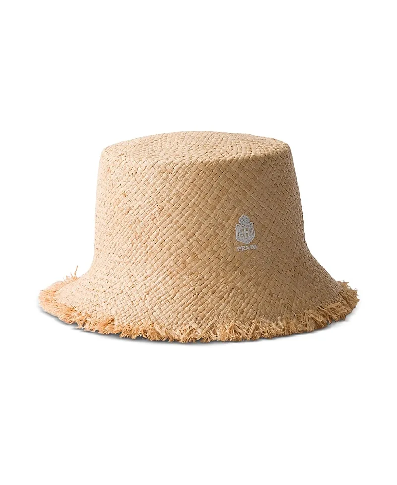 Raffia Bucket Hat by Prada