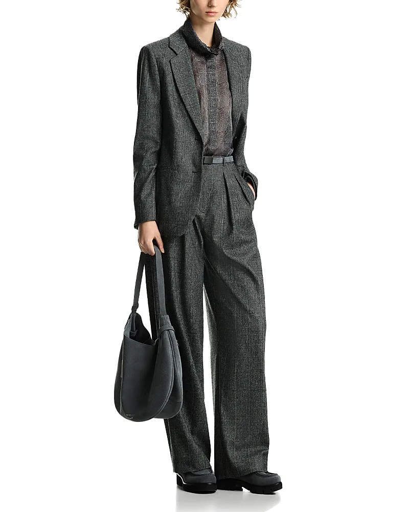 Emporio Armani Check Button Front Trousers by Armani