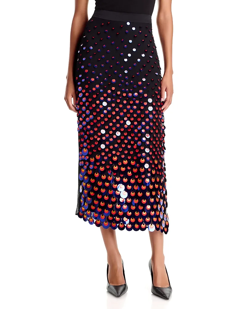 Silk Embellished Pencil Skirt by Christopher John Rogers