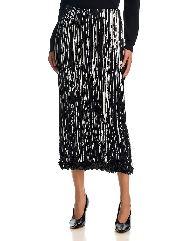Sinclair Pleated Pencil Skirt by Brandon Maxwell
