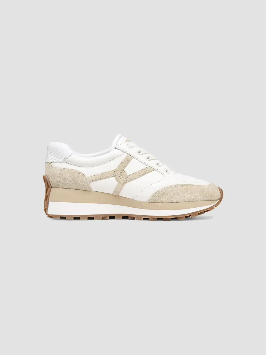 Valentina Oxford-Inspired Suede-Canvas Low-Top Sneakers