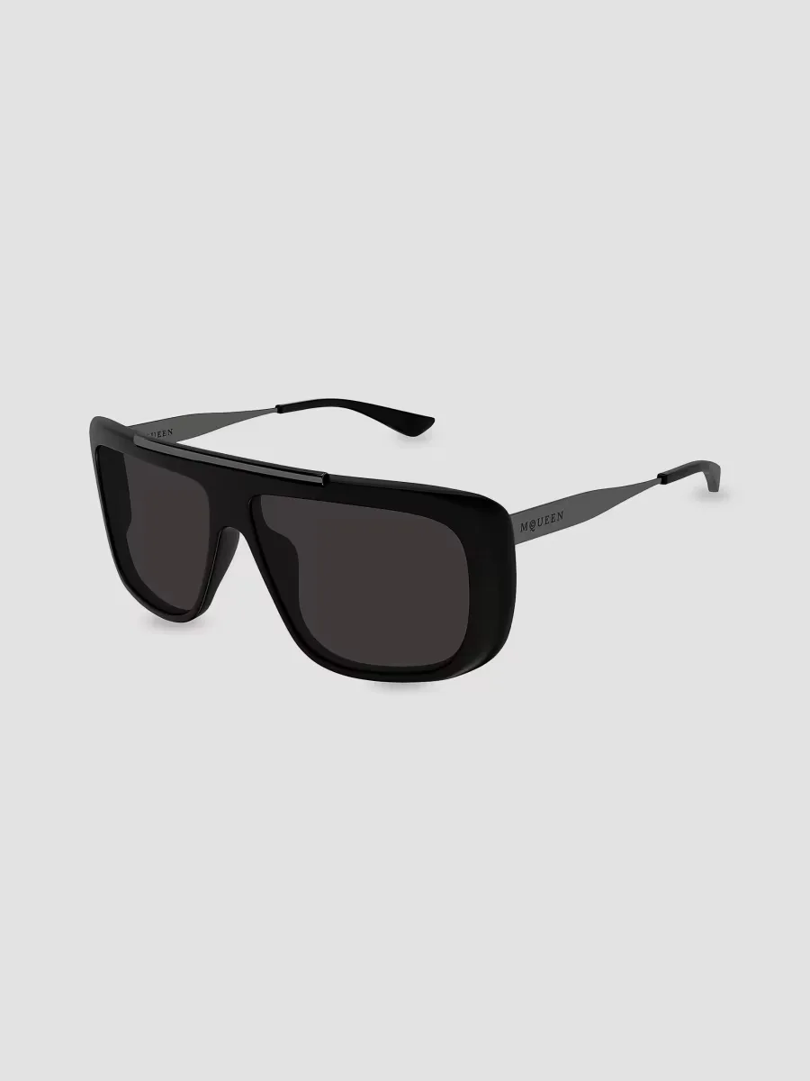 Front Cross-Bar 50MM Navigator Sunglasses by McQueen