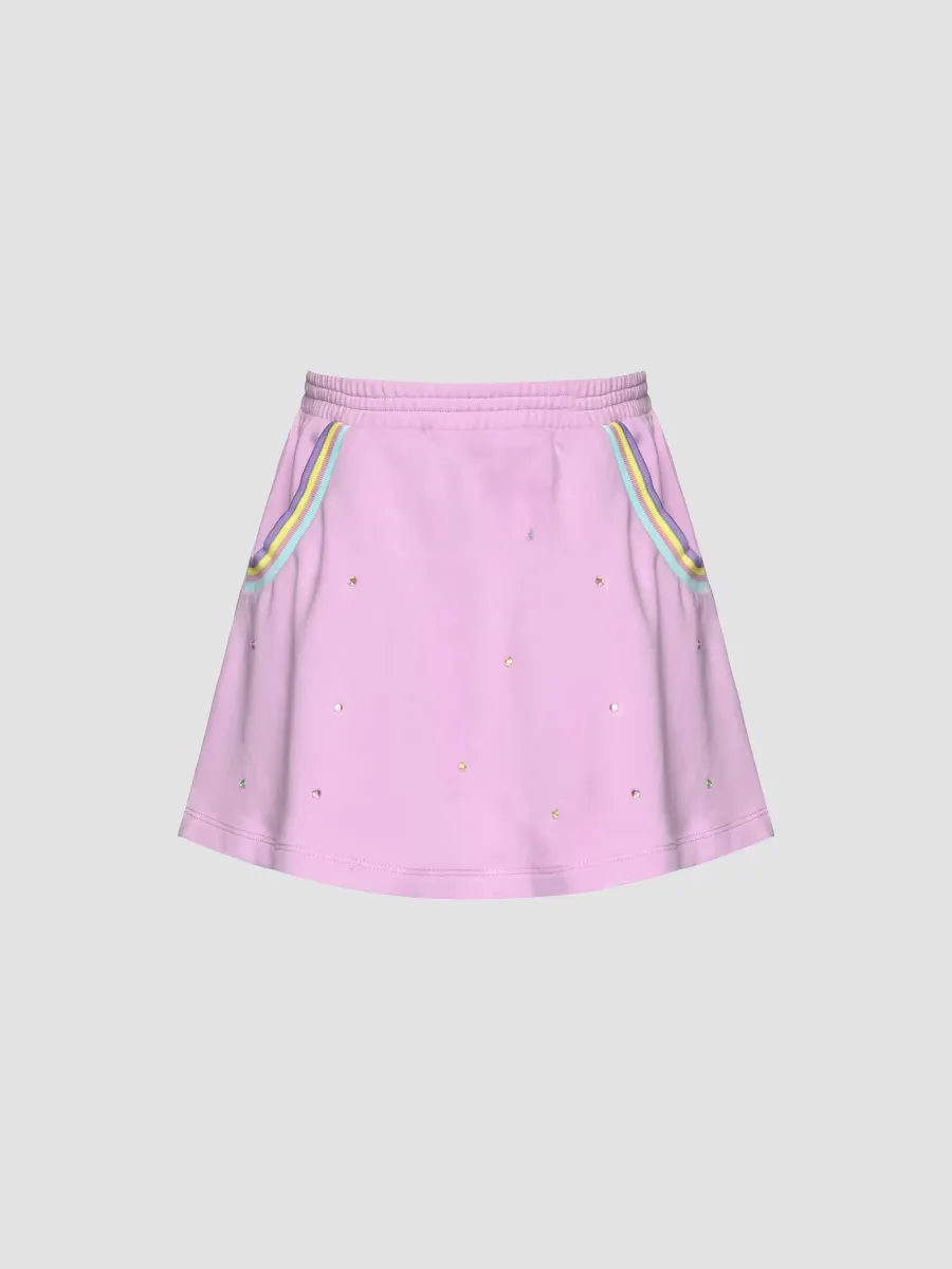 Rhinestone-Embellished Skirt by Hannah Banana