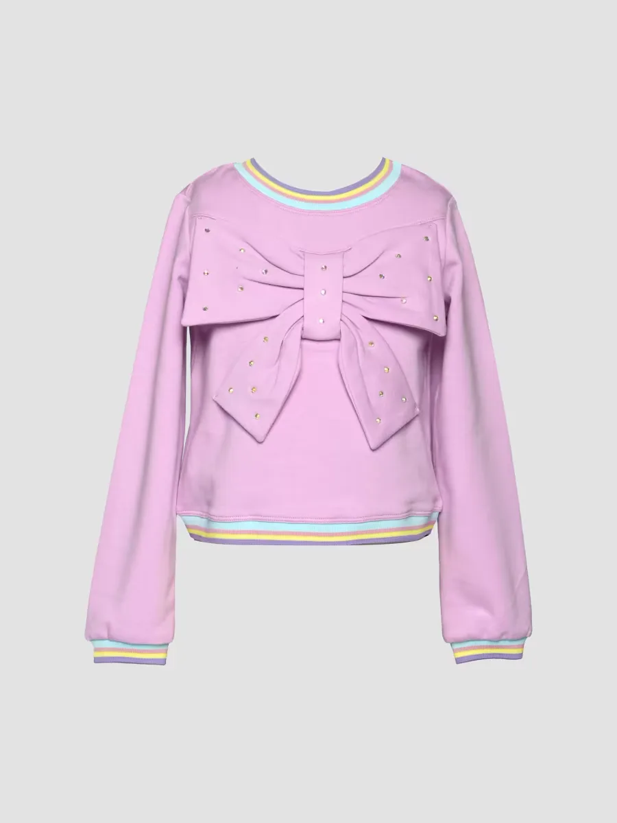 Embellished 3D Bow Cotton-Blend Top by Hannah Banana