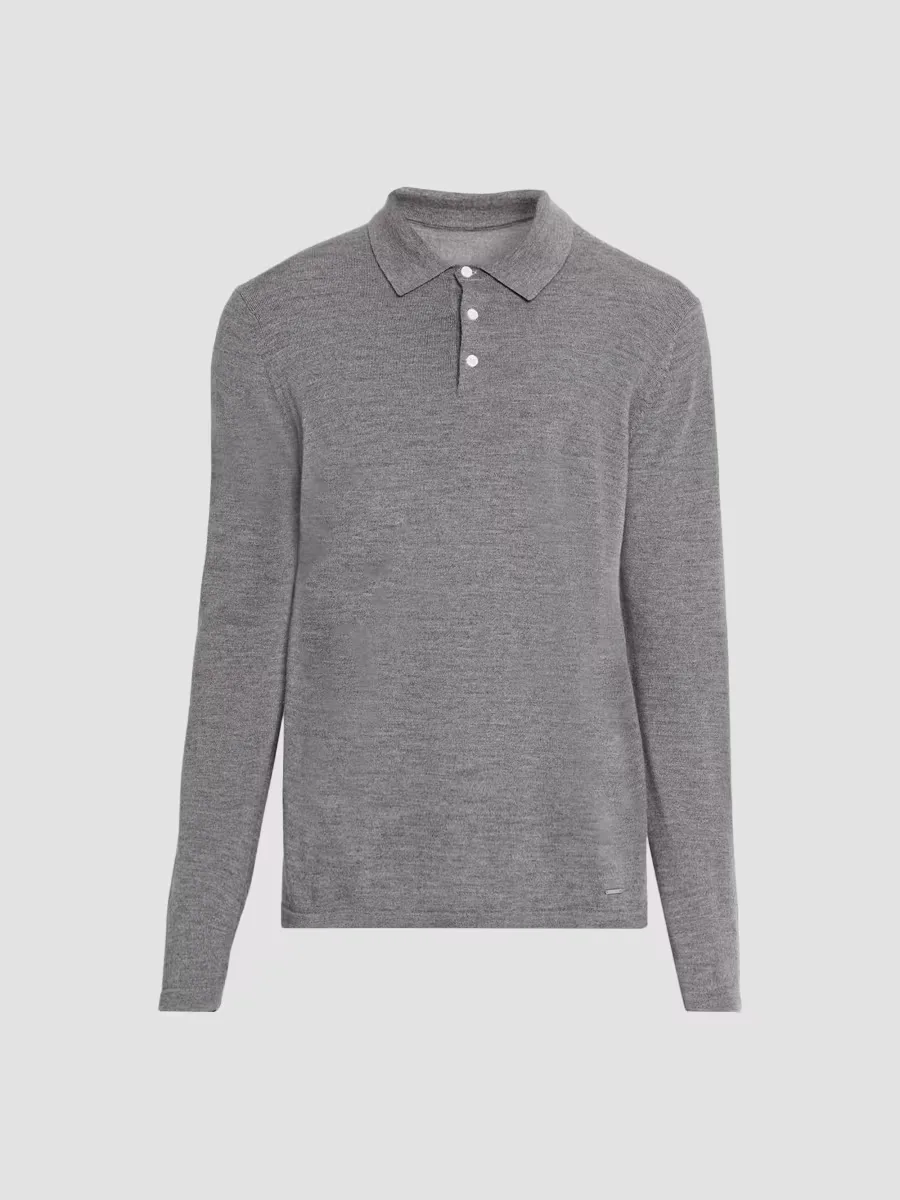 Reynolds Long-Sleeve Polo Shirt by SIMKHAI