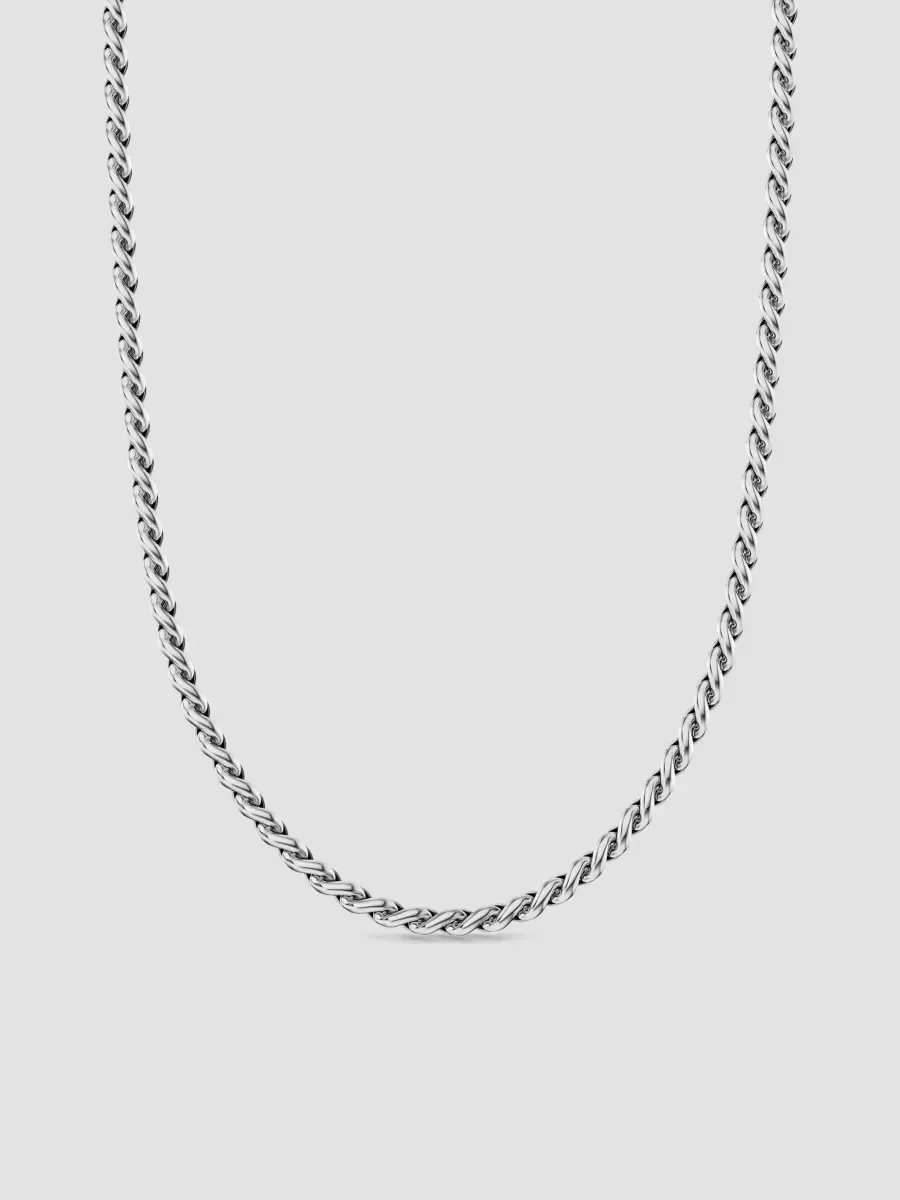 Sculpted Cable Chain Necklace in Sterling Silver, 3.7MM by David Yurman