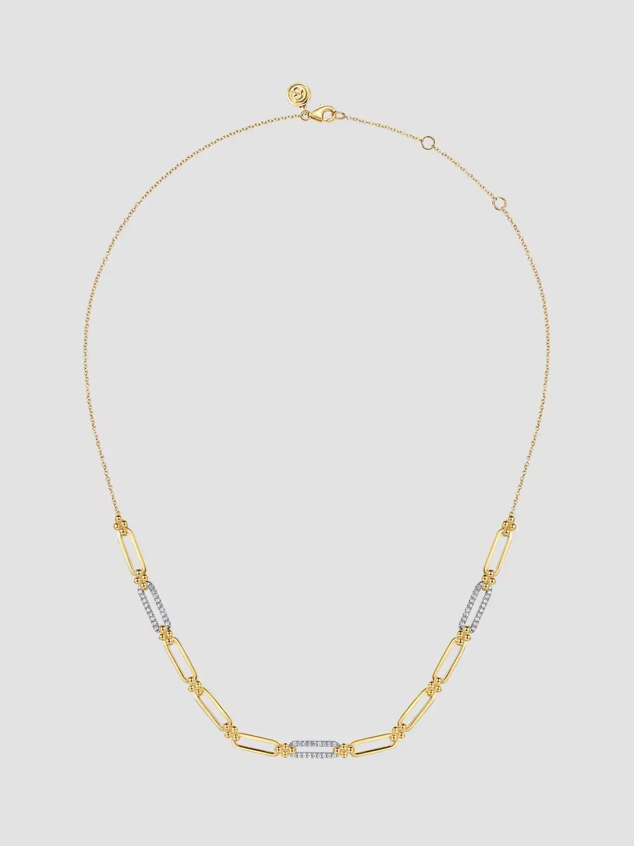 Gabriel & Co Two-Tone 14K Gold & 0.32 TCW Diamond Chain Necklace by Gabriel