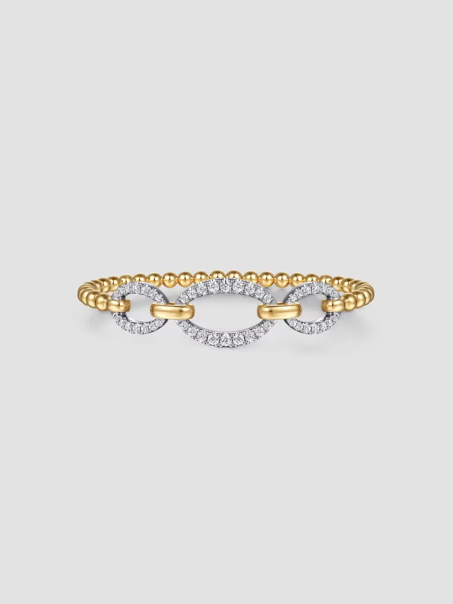 Gabriel & Co Bujukan Two-Tone 14K Gold & 1.45 TCW Diamond Bangle by Gabriel