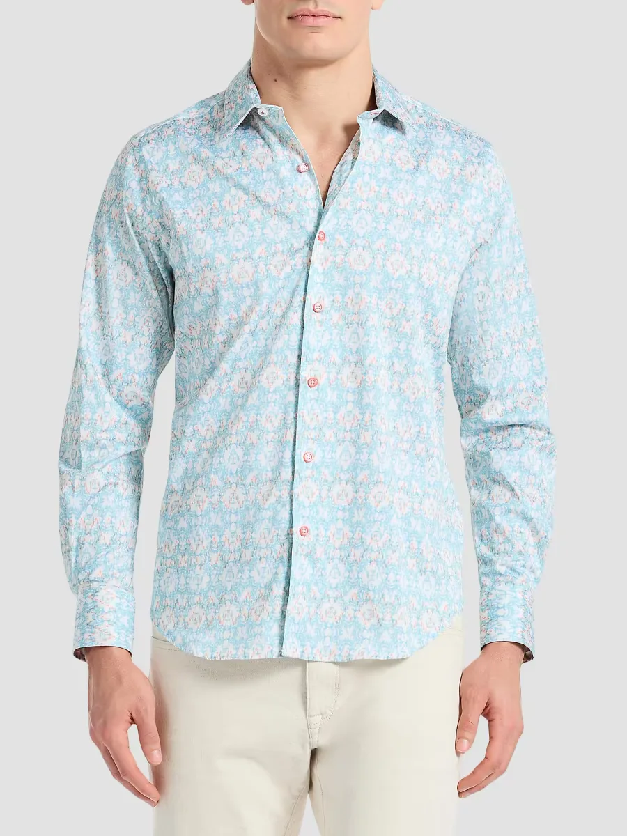 Mariage Abstract Cotton-Blend Shirt by Robert Graham
