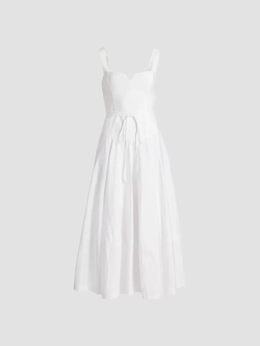 Jerome Tie-Waist A-Line Midi-Dress by Cinq  Sept