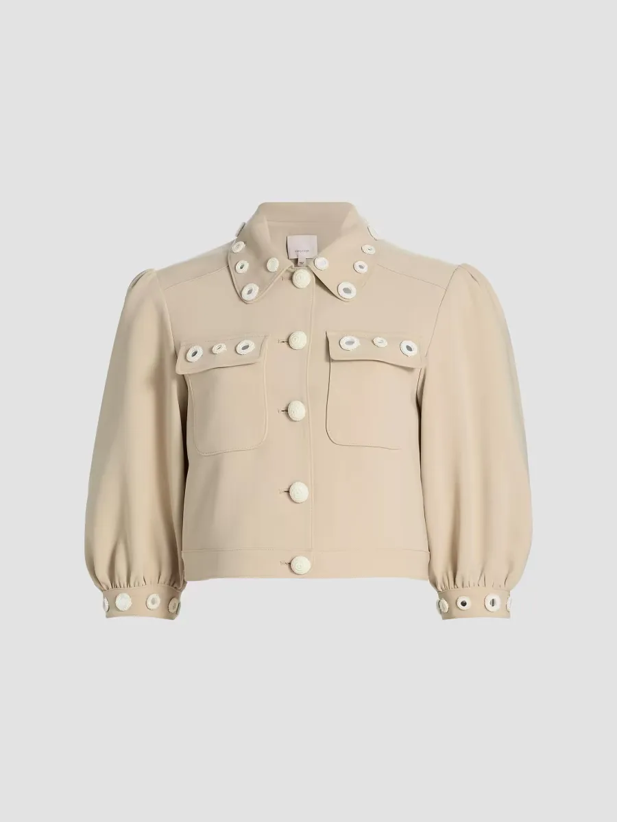 Gilliana Crochet Mirrors Crop Jacket by Cinq  Sept