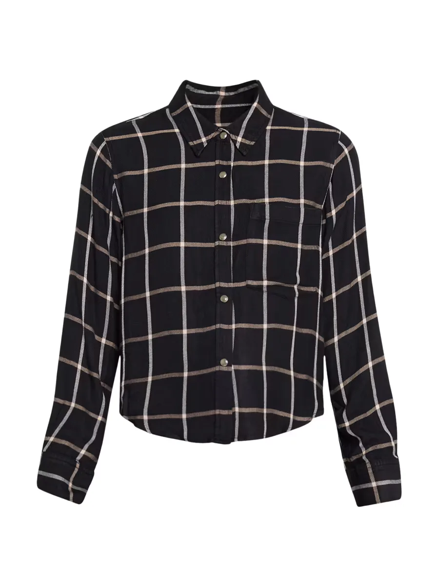 Malin Plaid Cropped Boxy Shirt by Rails