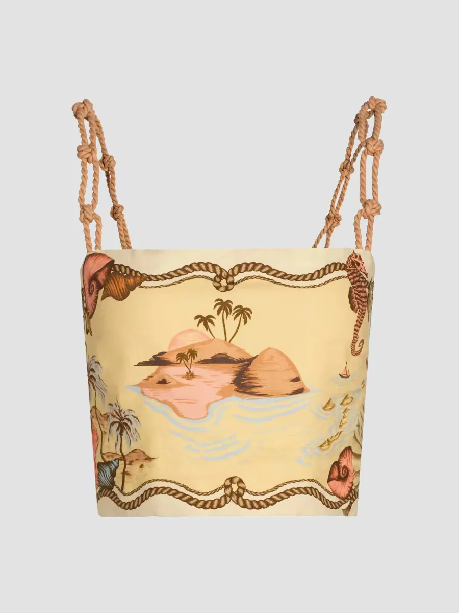 Rio Souvenir Scarf Top by FARM Rio