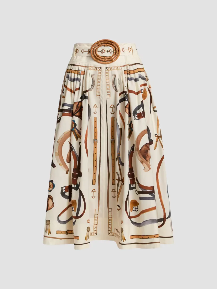 Equestrian Scarf Midi Skirt by FARM Rio