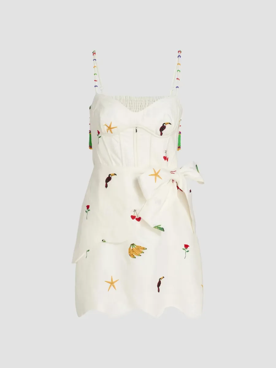 Cool Day Embroidered Mini Dress by FARM Rio