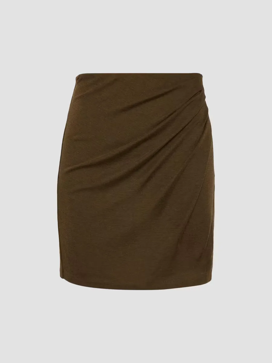 Side Drape Mini Skirt