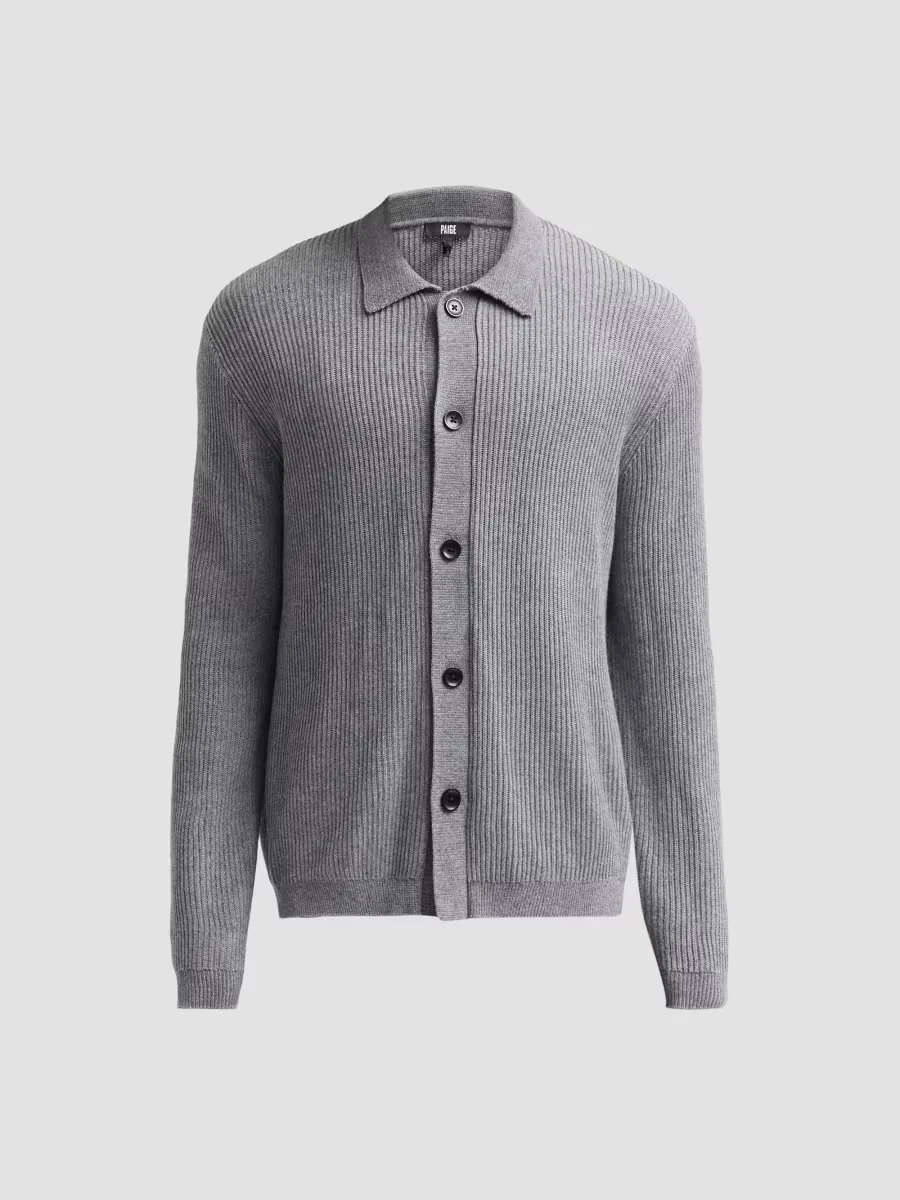 Matsuda Extrafine Merino Wool-Blend Ribbed Sweater by PAIGE