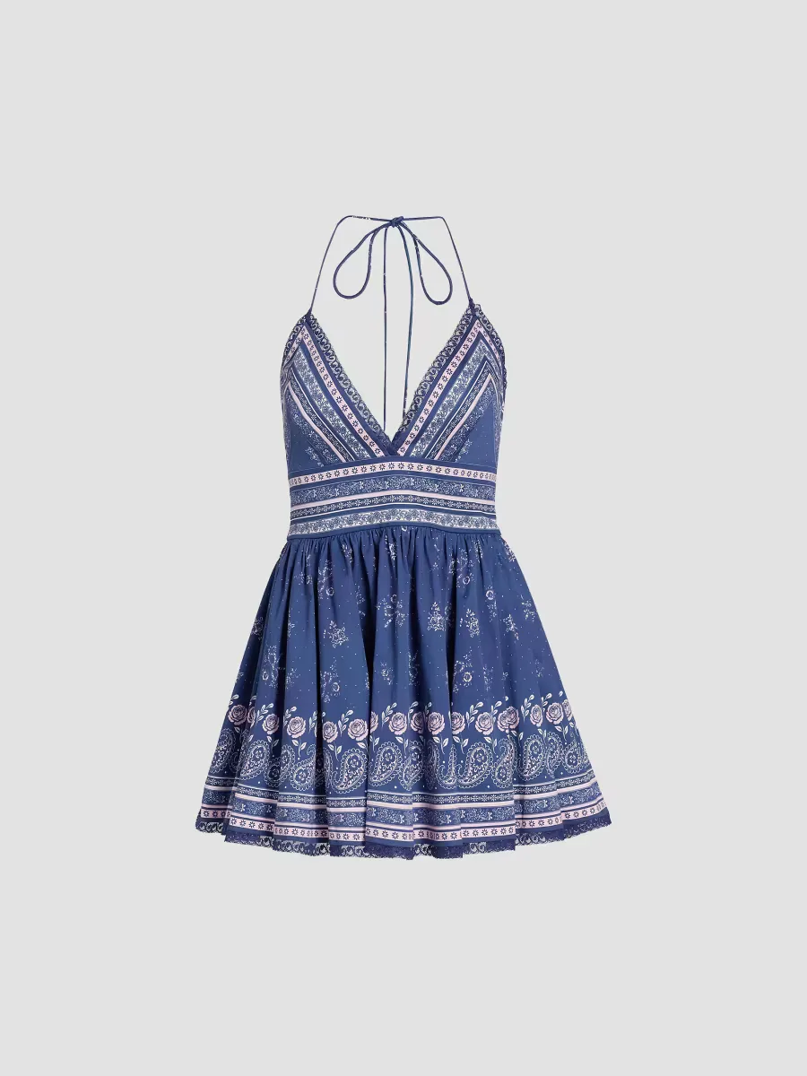 Arletta Printed Cotton-Blend Minidress by LoveShackFancy
