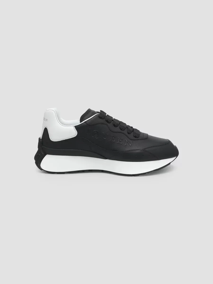 Sprint Runner Leather Low-Top Sneakers by McQueen