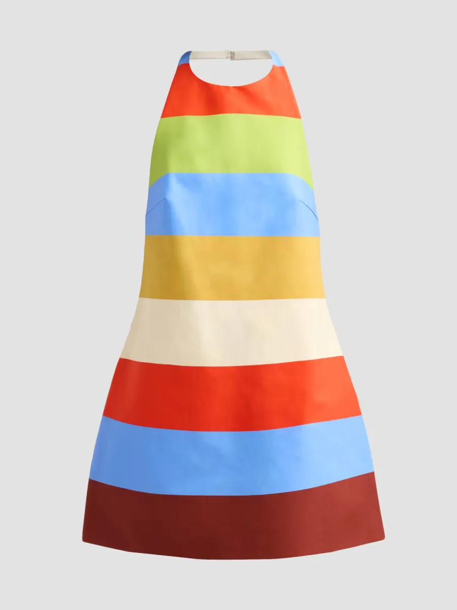 Lanny Stripe Shift Mini Dress by Retrofête