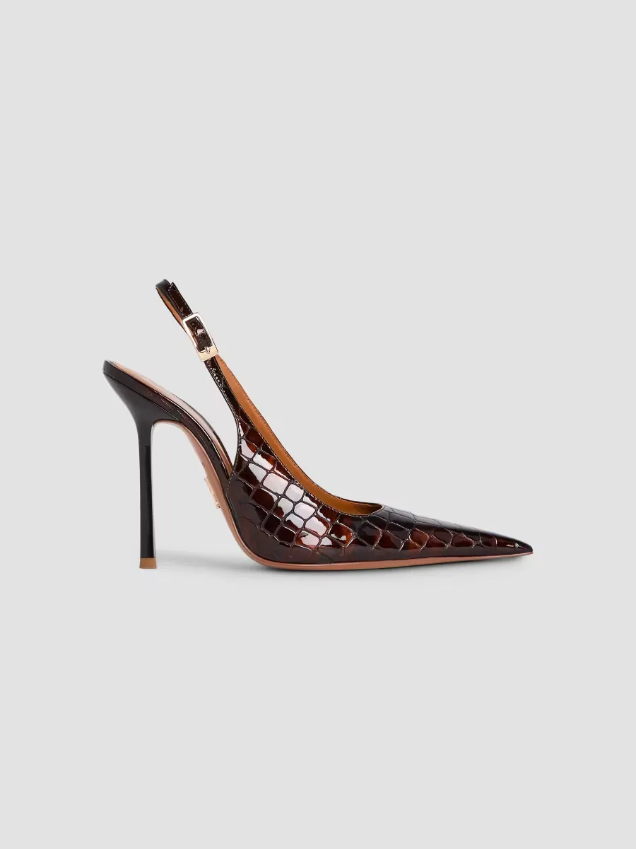 Carrie 110MM Patent Leather Slingback Pumps