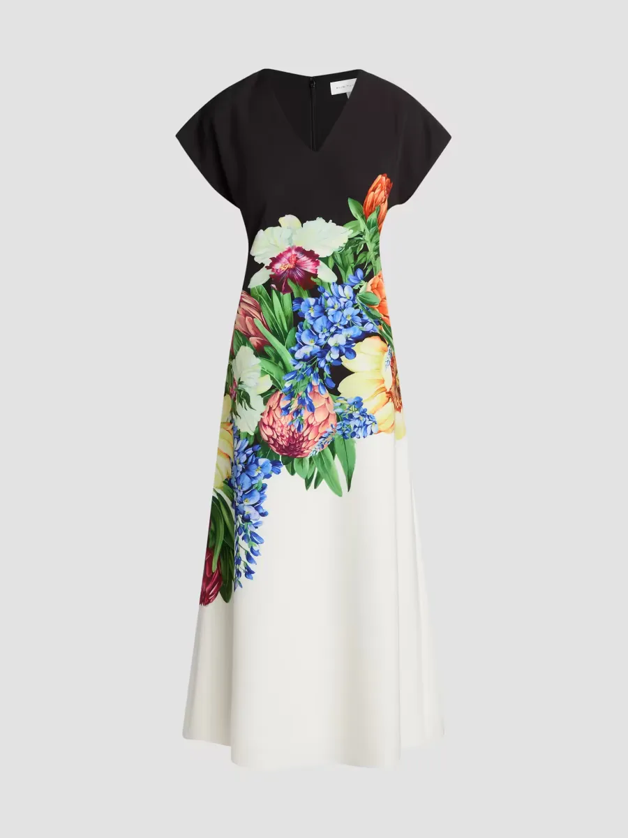 The Iris Spring Meadow Floral Midi-Dress by Elie Tahari