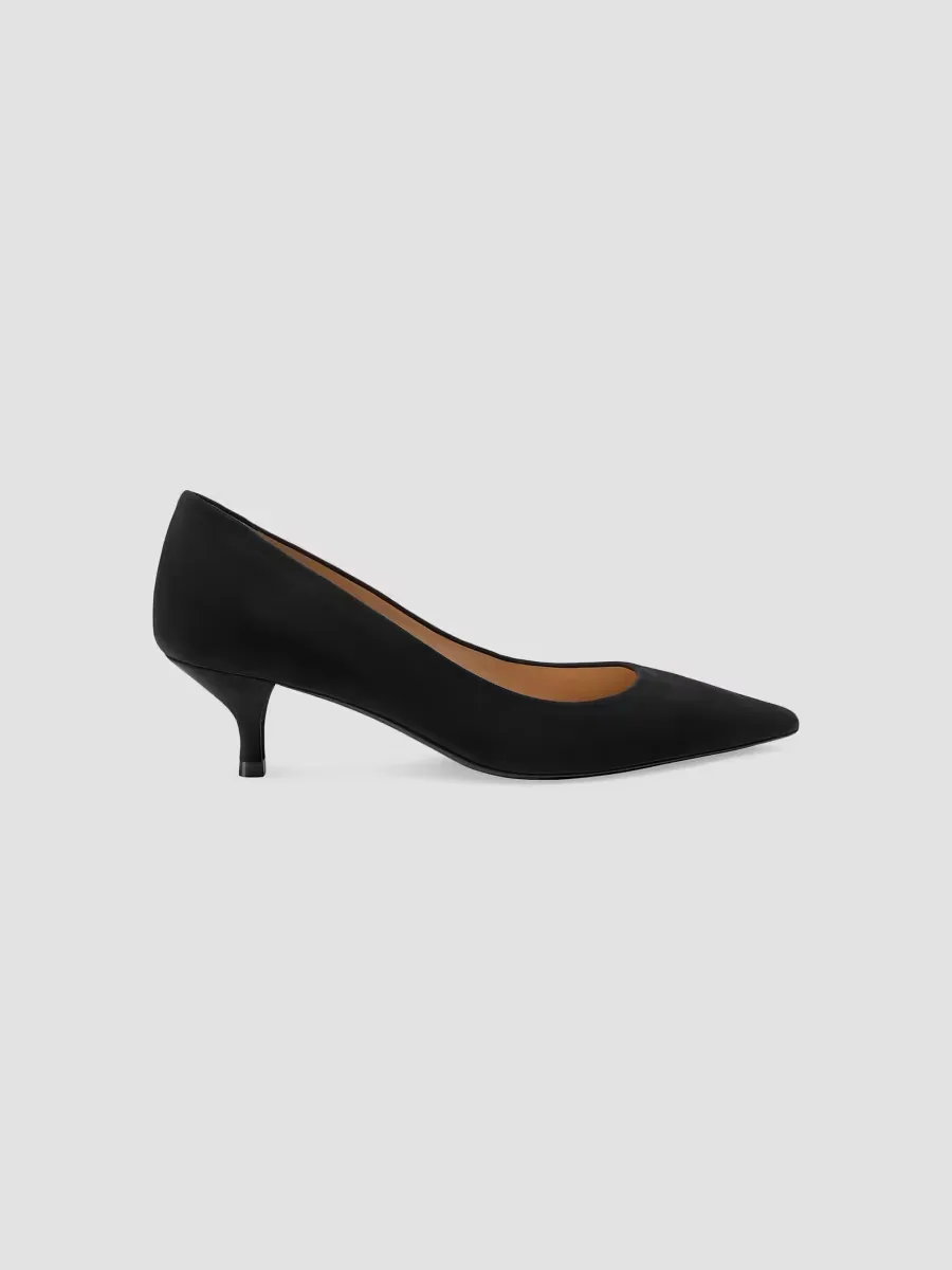 Power 50MM Suede Kitten-Heel Pumps by Stuart Weitzman