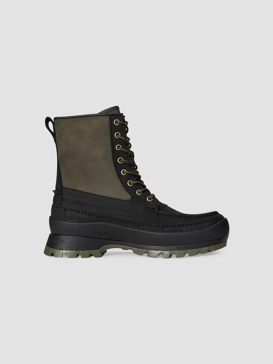 Logan Leather & Nylon Moc-Toe Boots by Polo Ralph Lauren