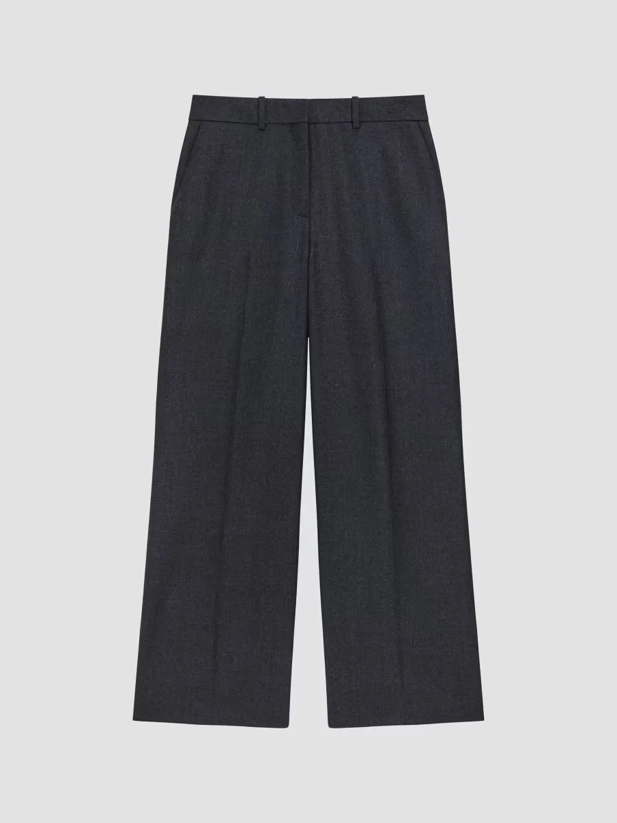 Pleated-Front Virgin Wool Pants by Theory