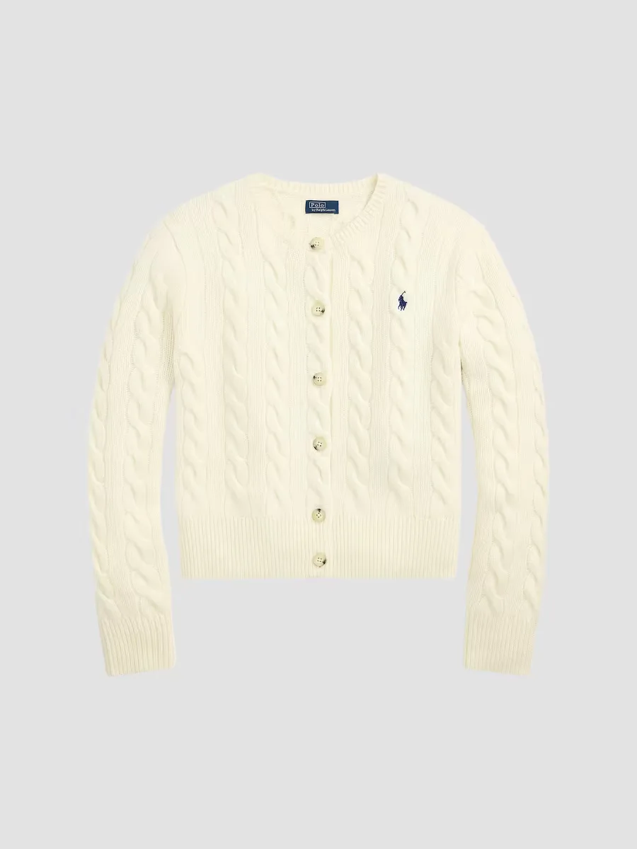 Cable-Knit Wool-Cashmere Cardigan