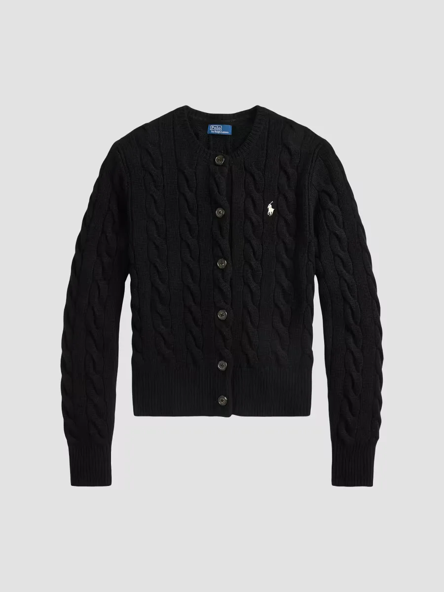 Cable-Knit Wool-Cashmere Cardigan