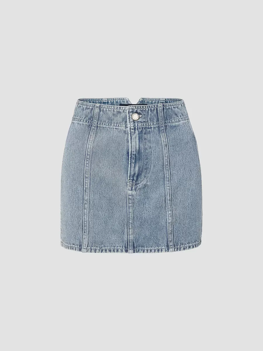 Marquita Denim Miniskirt by Veronica Beard