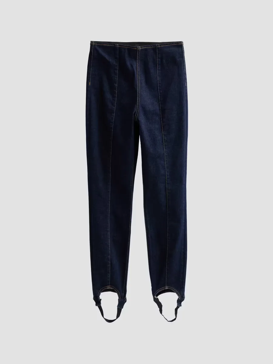 Lydia Denim Stirrup Pants by Veronica Beard