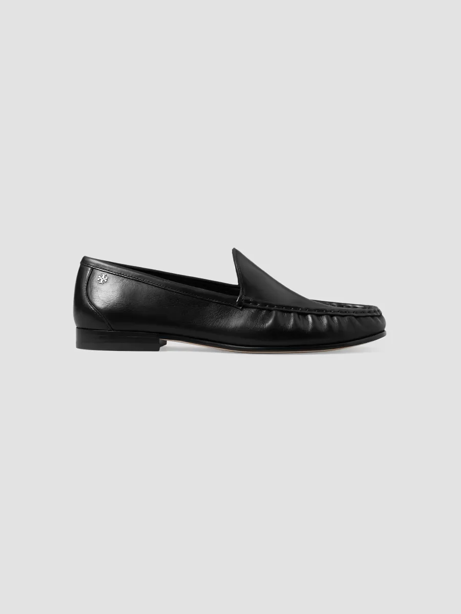 Ruched Leather Loafers by Tory Burch