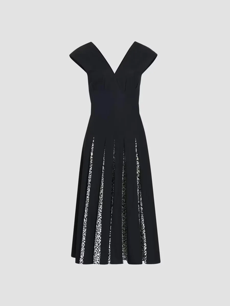 Ella Pleated Cotton Midi-Dress by Derek Lam