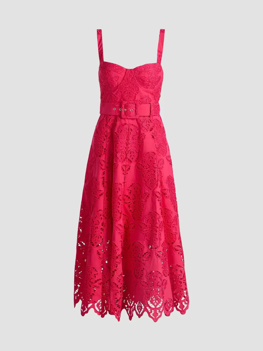Calypso Lace A-Line Midi-Dress by Cara Cara